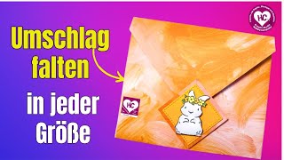 Super einfach Umschlag basteln mit Verschluss  OrigamiTechnik [upl. by Etheline692]