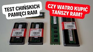 Test chińskich pamięci RAM Puskill w komputerze PC i laptopie Czy warto kupić tańsze kości RAM [upl. by Sparke390]