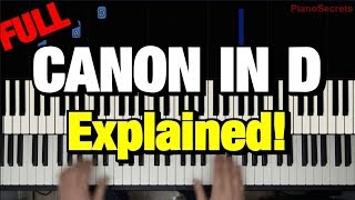 HOW TO PLAY quotCANON IN Dquot BY PACHELBEL PIANO TUTORIAL LESSON [upl. by Krisha871]