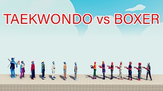 TAEKWONDO Team vs BOXER Team  Totally Accurate Battle Simulator TABS [upl. by Ketchum407]