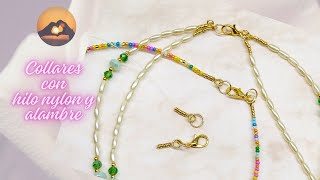 DIY Cómo Cerrar Collares De Hilo Con Alambre Para Joyería [upl. by Oirrad]