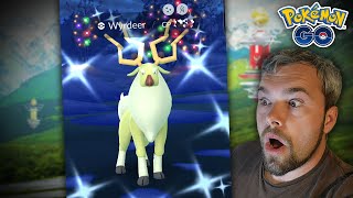 Shiny Wyrdeer Raid Day I almost Never get to do THIS Pokémon GO [upl. by Fonville]