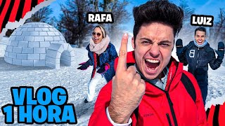 SOBREVIVENDO 48 HORAS NA NEVE VLOG DE 1 HORA [upl. by Brockie448]