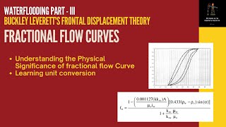 Waterflooding  Frontal Displacement Theory  Fractional Flow  III [upl. by Kilgore448]