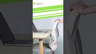 Sedia per Ufficio o Smart Working Regolabile in Altezza con Braccioli pieghevoli Nero by Techly [upl. by Atsira]