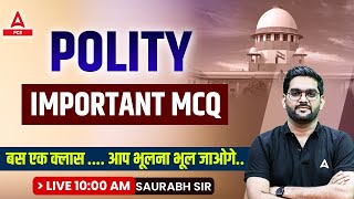 Indian Polity  IMPORTANT MCQ  Polity For PCS Exam  By Saurabh Sir [upl. by Anuqahs337]