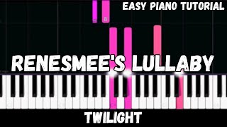 Twilight  Renesmees Lullaby Easy Piano Tutorial [upl. by Atinaej607]