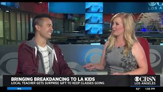 Bboy Vincanity on CBS Los Angeles for Banksgiving [upl. by Emmer6]