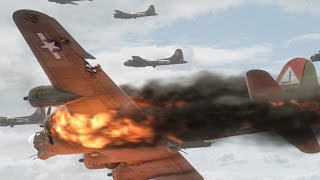 HELL Over Germany Colour RARE Footage of B17s VS Luftwaffe [upl. by Mahgem491]