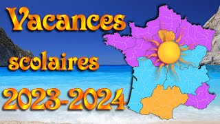 Calendrier des vacances scolaires 2023 2024 vf calendrier officiel [upl. by Deutsch228]