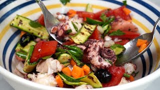 Insalata di Polpo Ricetta Gustosissima Facile  Octopus Salad Recipe Tasty and Easy [upl. by Aikemat]