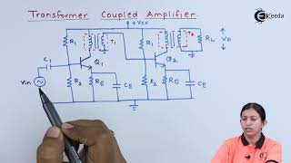 Transformer Coupled Amplifier Circuit Diagram  Low Power Amplifiers  Applied Electronics [upl. by Haletky892]