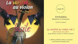 06  Ambalaba  Maxime Le Forestier  violon et piano [upl. by Dawn534]