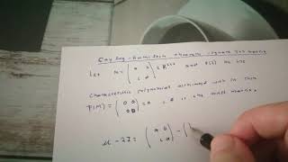 Cayley Hamilton theorem for a 2x2 matrix [upl. by Lanrev]