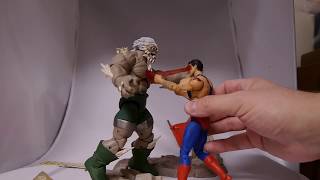 Unboxing DC Icons The Death of Superman Doomsday amp Superman Deluxe Action Figure Set [upl. by Anifled]