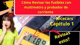 Como revisar los fusibles de auto con multimetro y con probador de corriente [upl. by Anitsirhc953]