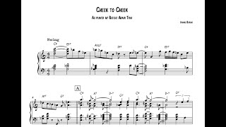 Cheek to Cheek by Beegie Adair jazz piano transcription [upl. by Elberfeld792]