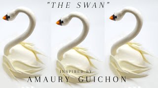 THE SWAN 🦢 inspired by AMAURY GUICHON Strawberry Cake  Denise Castagno [upl. by Georgia]