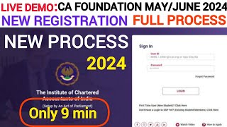 ca foundation registration for may 2024  ca foundation registration icai ca sspportal [upl. by Nilson]