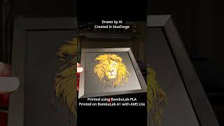 Lion  3D Printed Depth Effect Art [upl. by Ade]