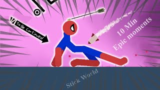 10 Min Best falls  Stickman Dismounting funny and epic moments  Like a boss compilation 346 [upl. by Eatton241]