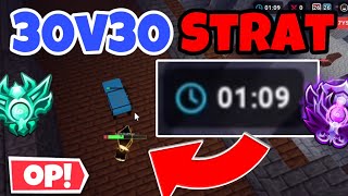 The BEST 30v30 STRAT Roblox Bedwars [upl. by Berkow116]