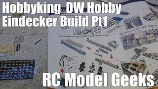 Hobbyking DW Hobby Fokker Eindecker Build Pt1 RC Model Geeks [upl. by Jenkel388]