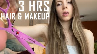 ASMR  3 Hrs Of Haircut amp Makeup  Fast Chaotic and Aggressive ASMR [upl. by Anelis]