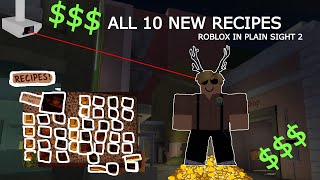 ALL 10 NEW RECIPES IN THE COMPLEX MAP  ROBLOX IN PLAIN SIGHT 2 [upl. by Brunhilda]