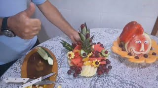 BANDEJA COM FRUTAS DECORADAS  RÁPIDO E FÁCIL [upl. by Mcgregor]