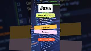 Final Keyword in Java [upl. by Barboza]