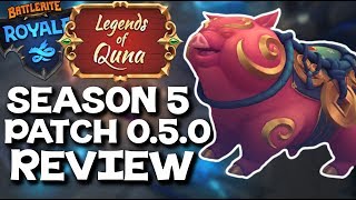 LEGENDS OF QUNA PATCH REVIEW  NEW PIG MOUNT  Battlerite Royale Patch 050 Review [upl. by Aissenav]