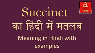 Succinct meaning in Hindi [upl. by Rafaj]