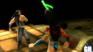 Mortal Kombat 9 Nightwolf First Fatality [upl. by Akiwak208]