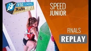 IFSC Youth World Championships Moscow 2018  Speed  Finals  Junior [upl. by Llert]