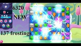 Candy Crush Saga Level 6320 20 moves new no boosters nightmarishly hard level 137 frostings [upl. by Atela]