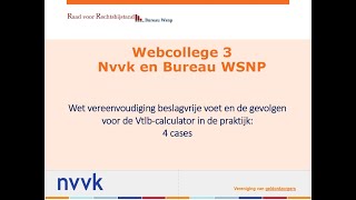 Webinar 3 vier praktijkcases van de nieuwe vtlbcalculator [upl. by Cicenia]