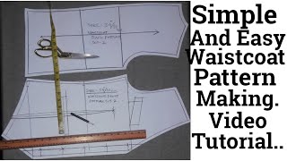 simple and easy waistcoat pattern making  how to make waistcoat pattern rmgpm16 [upl. by Remat]