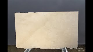 Crema Marfil Extra block no 14871 20mm honed slabs [upl. by Akiv]