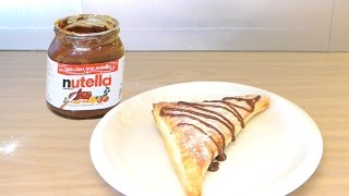 Nutella Puff Pastry Turnover Recipe [upl. by Ashlee133]