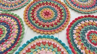 Easy Crochet Doily Tutorial  Granny Circle Along [upl. by Culberson]