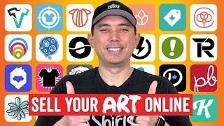 20 SITES TO MAKE MONEY ONLINE with Your Art [upl. by Willamina]