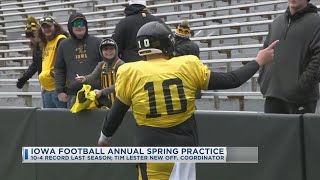 Iowa Football Annual Spring Practice [upl. by Freeman]