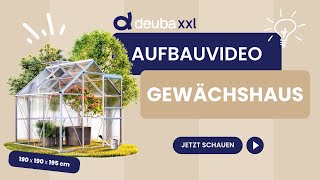 Aufbauvideo  Gardebruk® Alu Gewächshaus 190x190x195cm [upl. by Naples]