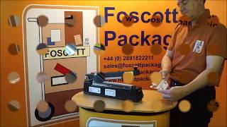 Pacplus® IS300C Heat Sealer With Cutter Foscott Packaging Video [upl. by Avivah]