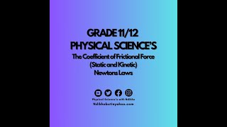 The Coefficient of Friction Both Static and Kinetic on Horizontal and Inclined Surfaces [upl. by Laspisa]