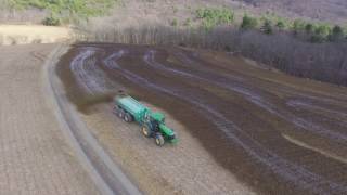 Spreading Liquid Cow Manure  John Deere 8420 Houle 6300 [upl. by Yemane175]