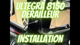 Installing Ultegra R8150 12speed Di2 derailleurs and DIY wire grommet on Cervelo Pseries [upl. by Nosmas]