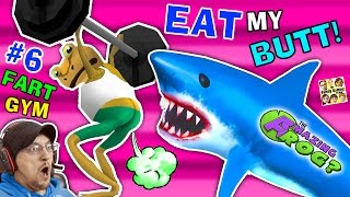 EAT MY BUTT SHARK AMAZING FROG FART GYM amp Inflatable Bouncy Castle Sky Fun FGTEEV Part 6 Gameplay [upl. by Kecaj]