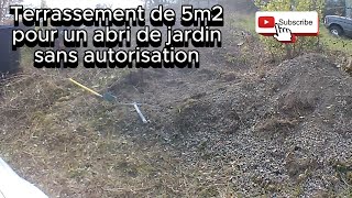 Abri de jardin de 5 m2 part 1 Terrassement [upl. by Crist]